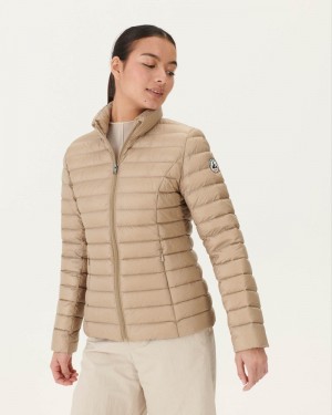 Beige JOTT Cha Light Women's Down Jackets | DWJ-2493