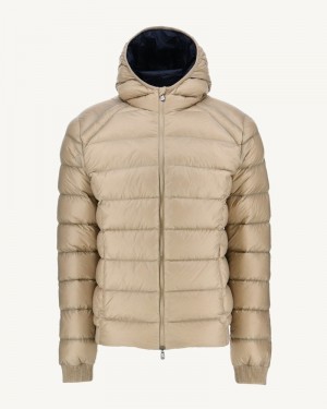 Beige JOTT Nat Extreme Cold Hooded Men's Down Jackets | BPK-1273