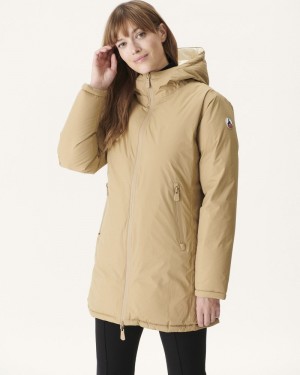 Beige / Off-White JOTT Ottawa Reversible Great Cold Women's Down Jackets | SAC-9441