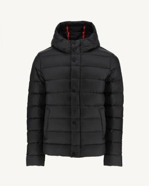 Black JOTT Jorge Hooded Men's Puffer Jackets | DUQ-4495