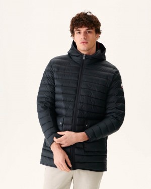 Black JOTT Luc Long Men's Down Jackets | RTV-9484