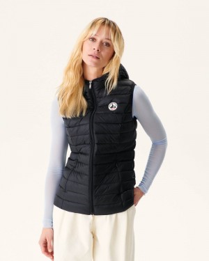 Black JOTT Mali Light Sleeveless Women's Padded Jackets | XLQ-3073