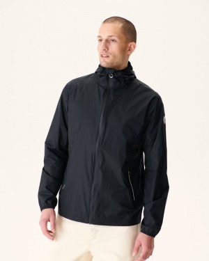 Black JOTT Manila Packable Hooded Men's Jackets | CCU-4032