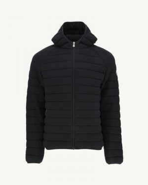 Black JOTT Nico Hooded Jersey Men's Padded Jackets | BZX-8316