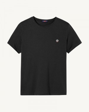 Black JOTT Pietro Organic Cotton Men's T Shirts | DTQ-3232