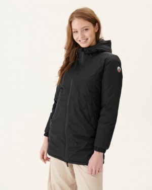 Black JOTT Roma Reversible Long Women's Down Jackets | SEA-6668