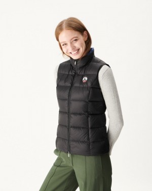 Black JOTT Sab Great Cold Sleeveless Women's Down Jackets | CVI-1619