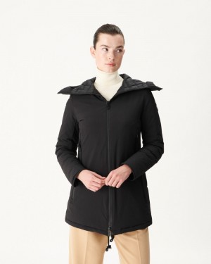 Black JOTT Siberian Hooded Women's Down Jackets | KKY-9110