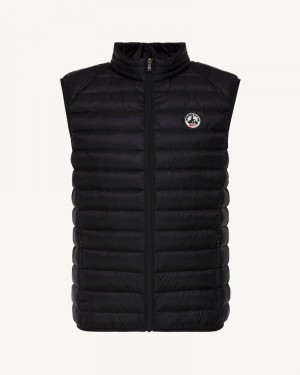 Black JOTT Tom Sleeveless Men's Down Jackets | WSU-0722