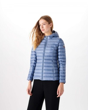 Blue JOTT Cloe Lightweight Hooded Women's Down Jackets | IDA-8070