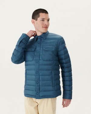 Blue JOTT Cris Light Shirt Collar Men's Padded Jackets | CHH-5198