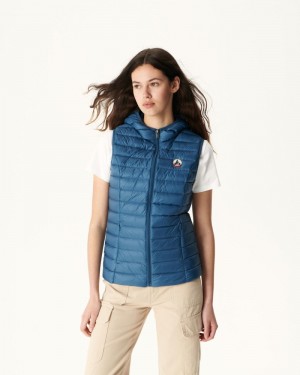 Blue JOTT Mali Light Sleeveless Women's Padded Jackets | IZS-1849