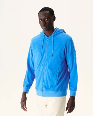 Blue JOTT Nazare Zipped Hooded Men's Jackets | OJD-0434