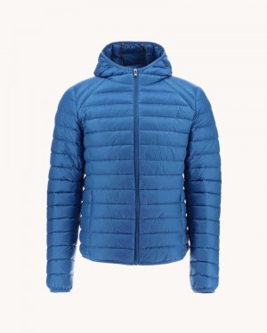 Blue JOTT Nico Lightweight Hooded Men's Down Jackets | HTZ-7782