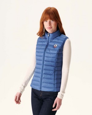 Blue JOTT Seda Light Sleeveless Women's Padded Jackets | VXL-2434