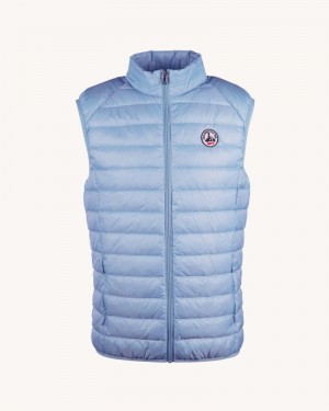 Blue JOTT Tom Lightweight Sleeveless Men's Down Jackets | XWN-1640