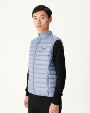 Blue JOTT Tom Sleeveless Quilted Men's Jackets | WLH-7636