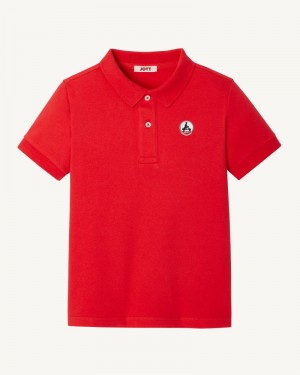 Bright Red JOTT Salvador Kids' Polo Shirts | CXK-9837