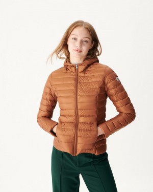 Brown JOTT Cloe Lightweight Hooded Women's Down Jackets | LHH-6043