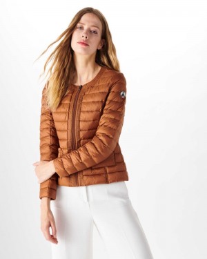 Brown JOTT Douda Light Women's Down Jackets | OQM-1015