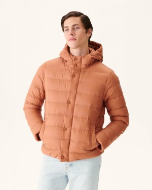 Brown JOTT Jorge Hooded Men's Puffer Jackets | YJG-6378