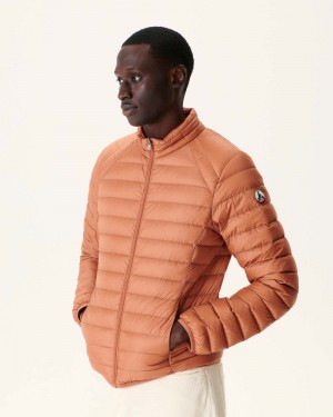 Brown JOTT Lightweight Mat Men's Down Jackets | PPW-0931