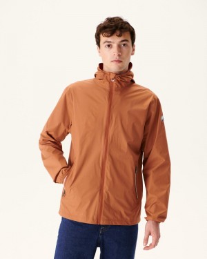 Brown JOTT Manila Packable Hooded Men's Jackets | OQA-8643