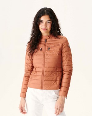 Brown JOTT Nina Lightweight Women's Padded Jackets | HMB-5452