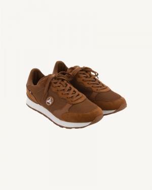 Brown JOTT Run Men's Sneakers | PNT-7914