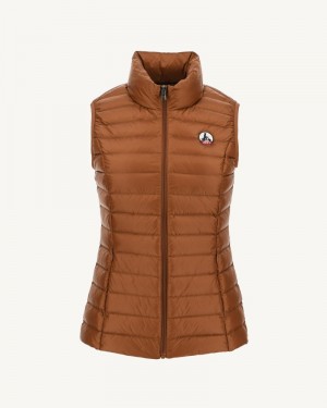 Brown JOTT Seda Light Sleeveless Women's Down Jackets | IMP-2221