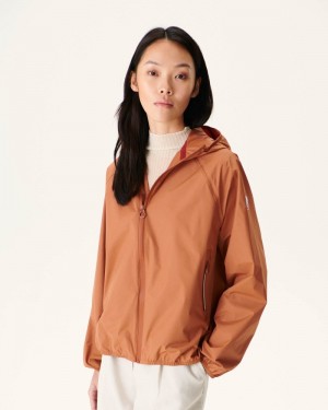 Brown JOTT Singapore Packable Waterproof Women's Jackets | DIF-6765