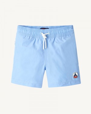 Camo Light Blue / Lemon JOTT Cassis Kids' Swim Shorts | JZE-9528