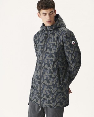 Camo Print / Black JOTT Amsterdam Reversible Men's Down Jackets | IZB-0629