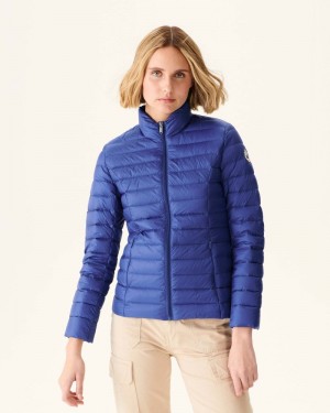 Dark Blue JOTT Cha Light Women's Down Jackets | ICT-3696