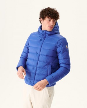 Dark Blue JOTT Jorge Hooded Men's Puffer Jackets | YJW-5260