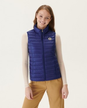 Dark Blue JOTT Seda Light Sleeveless Women's Down Jackets | CJA-6523