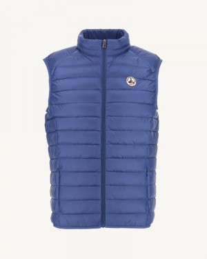 Dark Blue JOTT Tom Sleeveless Men's Down Jackets | XQR-4434