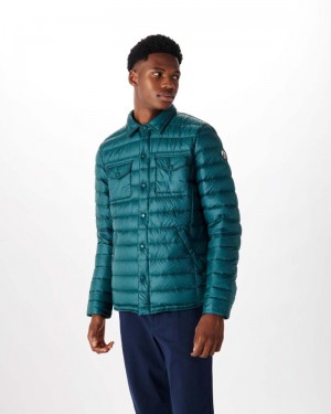 Dark Green JOTT Cris Light Men's Down Jackets | VSN-5080