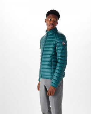 Dark Green JOTT Mat Light Men's Down Jackets | TBQ-1790