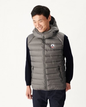 Deep Grey JOTT Grand Froid Sleeveless Men's Down Jackets | BLY-6789