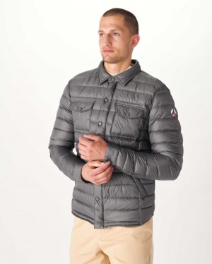 Deep Grey JOTT Light Cris Men's Down Jackets | MBS-0879