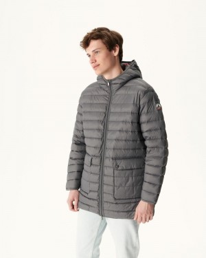 Deep Grey JOTT Luc Long Charcoal Men's Down Jackets | LLN-1337