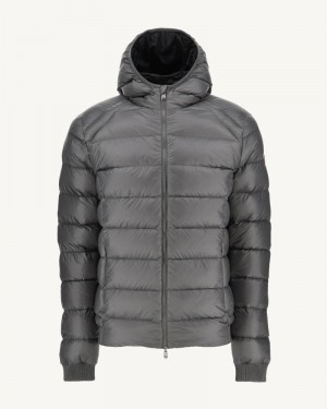 Deep Grey JOTT Nat Grand Cold Hooded Men's Down Jackets | JXU-7132