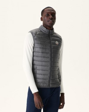 Deep Grey JOTT Tom Sleeveless Men's Down Jackets | FHF-9017