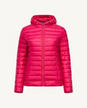 Fushia JOTT Cloe Lightweight Hooded Women's Down Jackets | UZA-0630