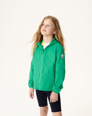 Green JOTT Madeira Hooded Waterproof Kids' Jackets | CQY-9356