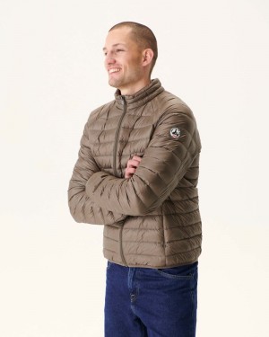 Grey Brown JOTT Light Mat Men's Down Jackets | GCJ-4098