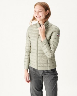 Grey Green JOTT Cha Lightweight Women's Padded Jackets | NAC-6696