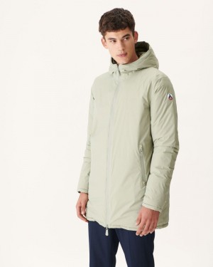 Grey Green / Olive JOTT Amsterdam Reversible Men's Down Jackets | AME-4392