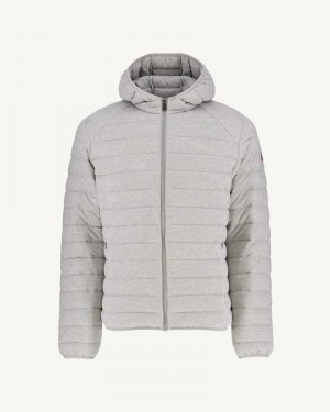 Grey JOTT Nico Hooded Jersey Men's Down Jackets | TWT-3077